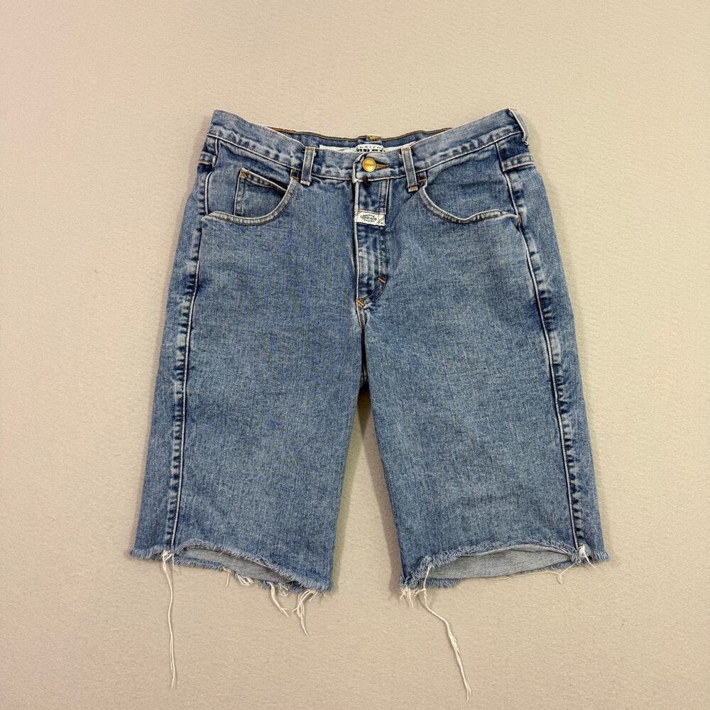 Vintage Marithe Francois Girbaud Jean Shorts Men 31 Blue 12" Inseam Cutoff Jorts